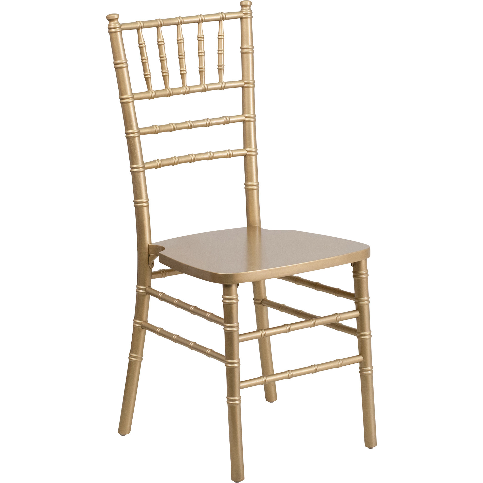 Flash Furniture Wood Chiavari Stacking Chair, Gold, 1,100-Lb. Capacity, Model# XSGOLD